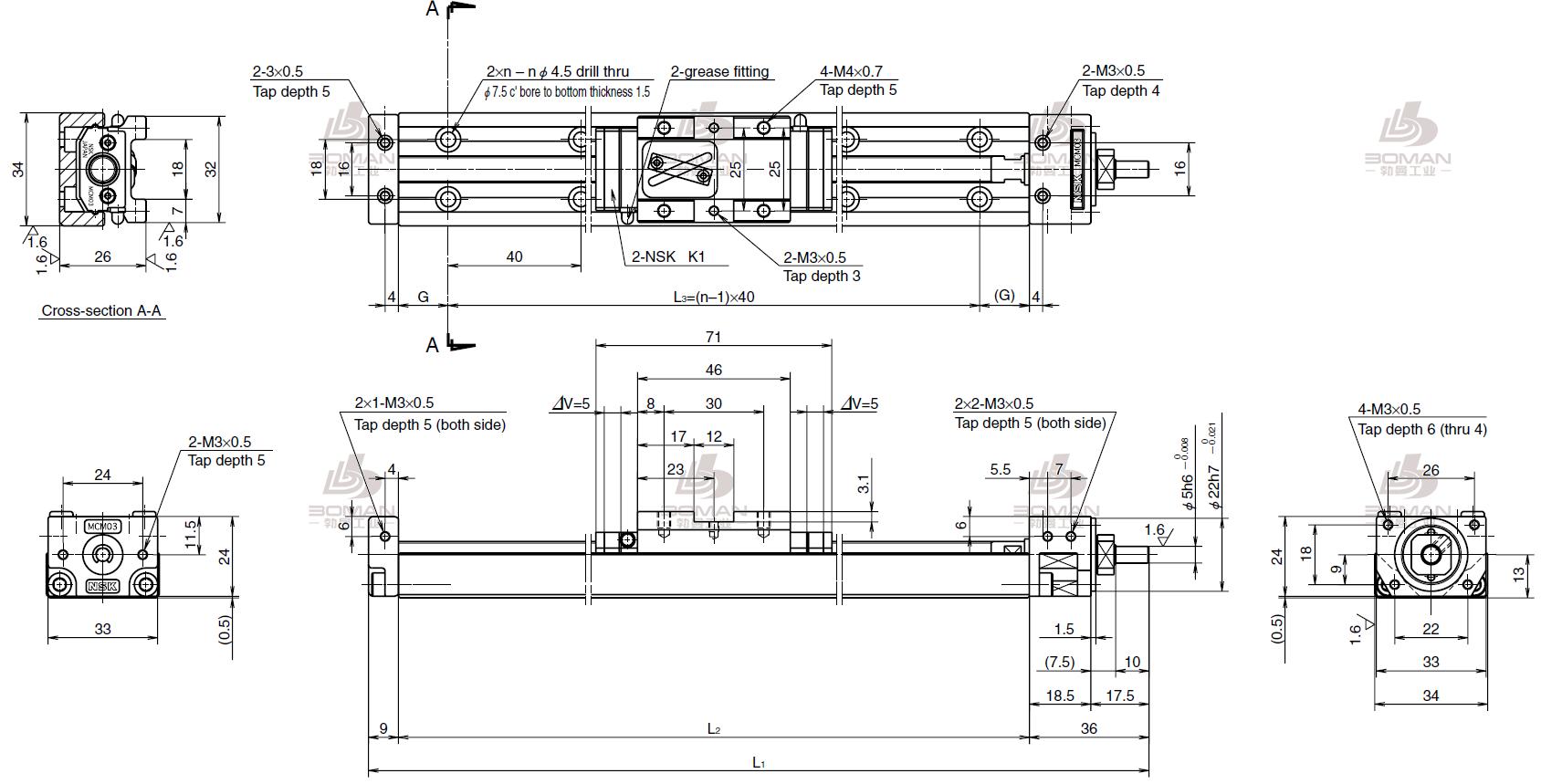 NSK MCM03025H10K00-NSK直线模组