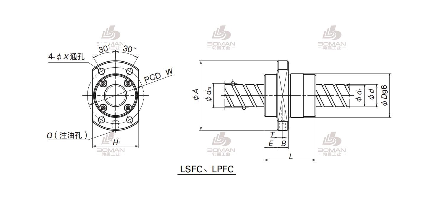 LPFC3232-6-LPFC滚珠丝杠