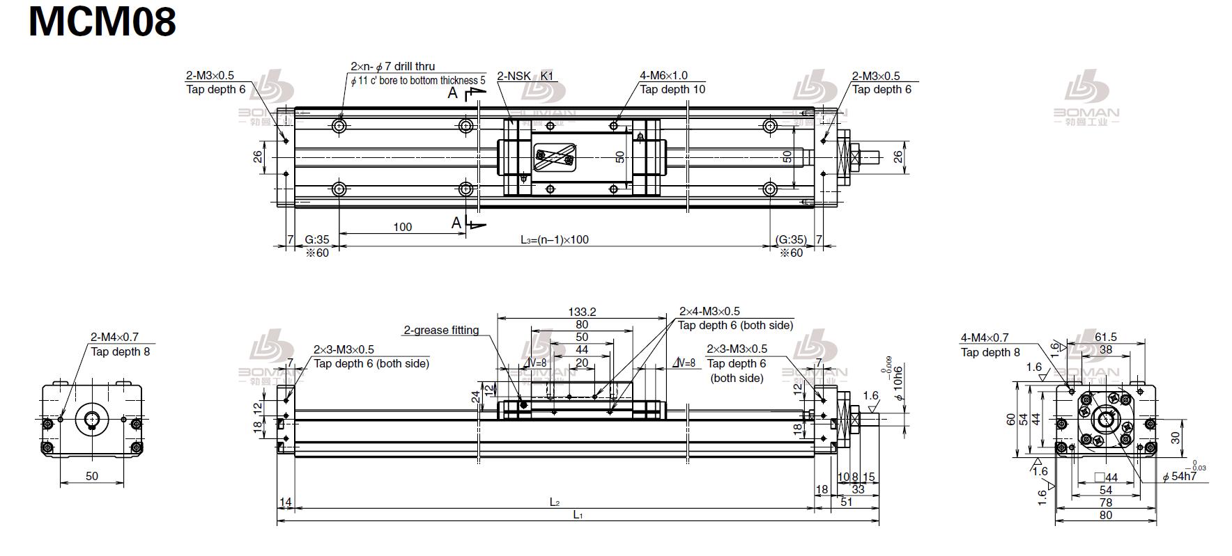 MCM10070H10K00-MCM导轨引动器