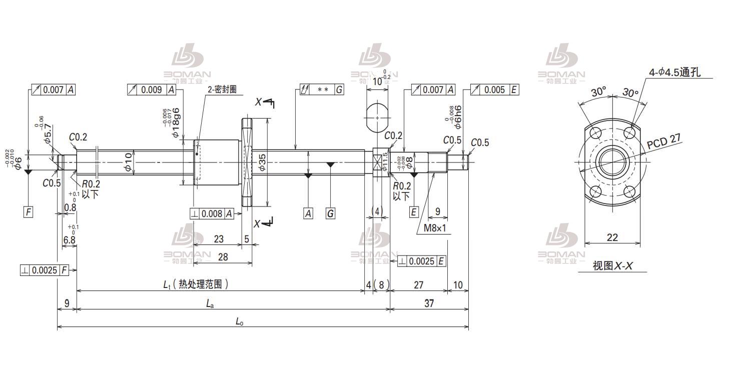 W1001MA-3PY-C3Z2-SA标准滚珠丝杠