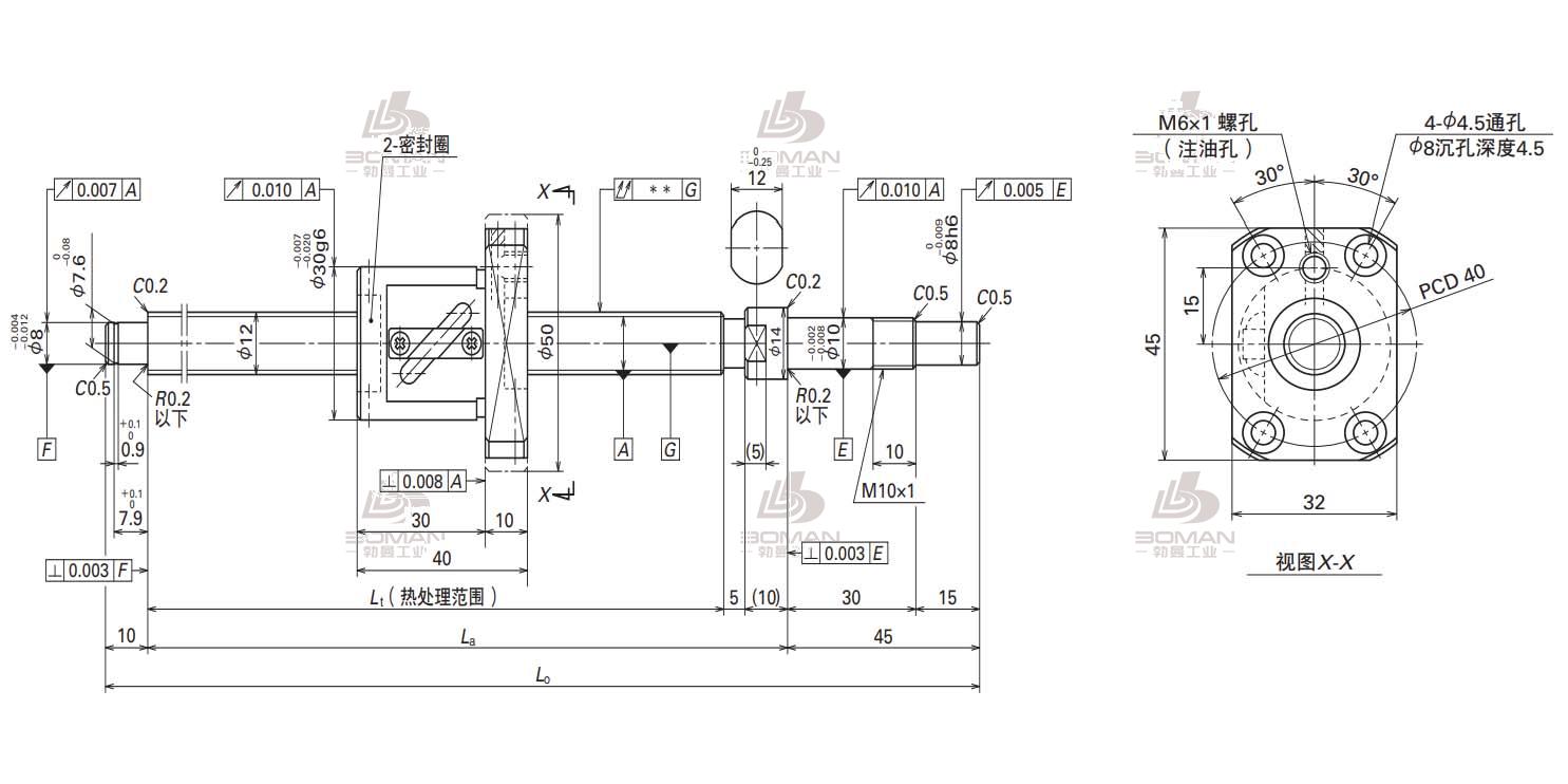 W1201FA-3P-C3Z5-MA标准滚珠丝杠