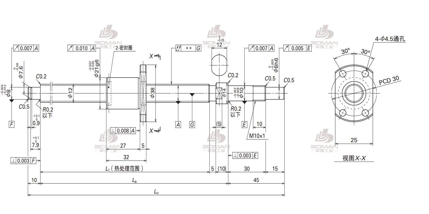 W1202MA-7PY-C3Z2.5-SA标准滚珠丝杠