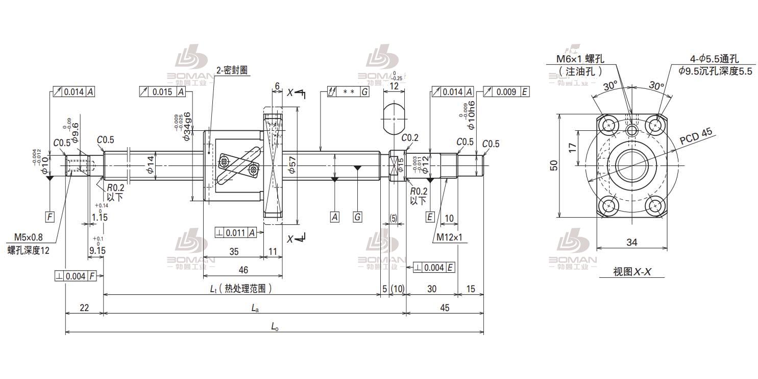 W1401FA-4-C5T8-MA标准滚珠丝杠