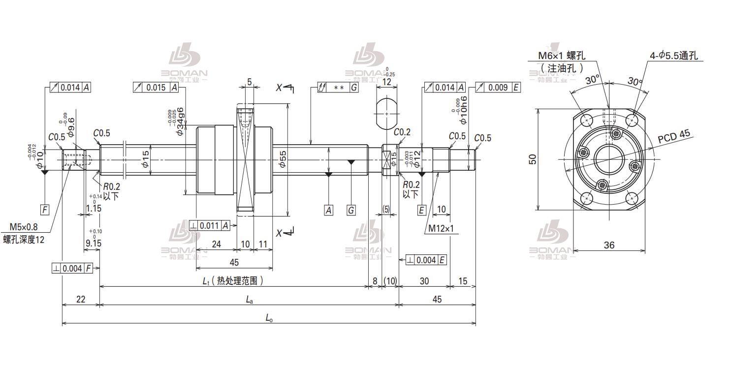 W1502FA-8G-C5T20-MA标准滚珠丝杠