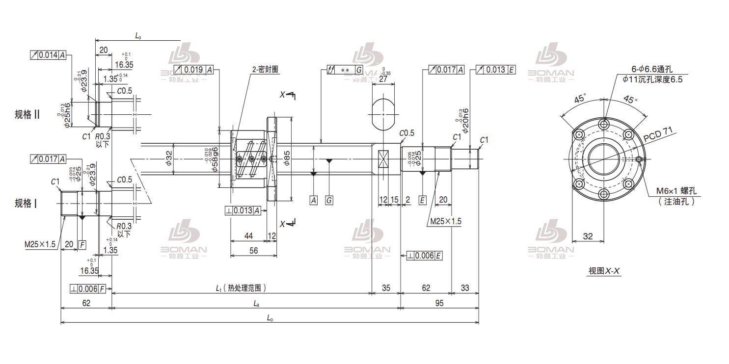 W3214SA-1P-C5Z5-SA标准滚珠丝杠