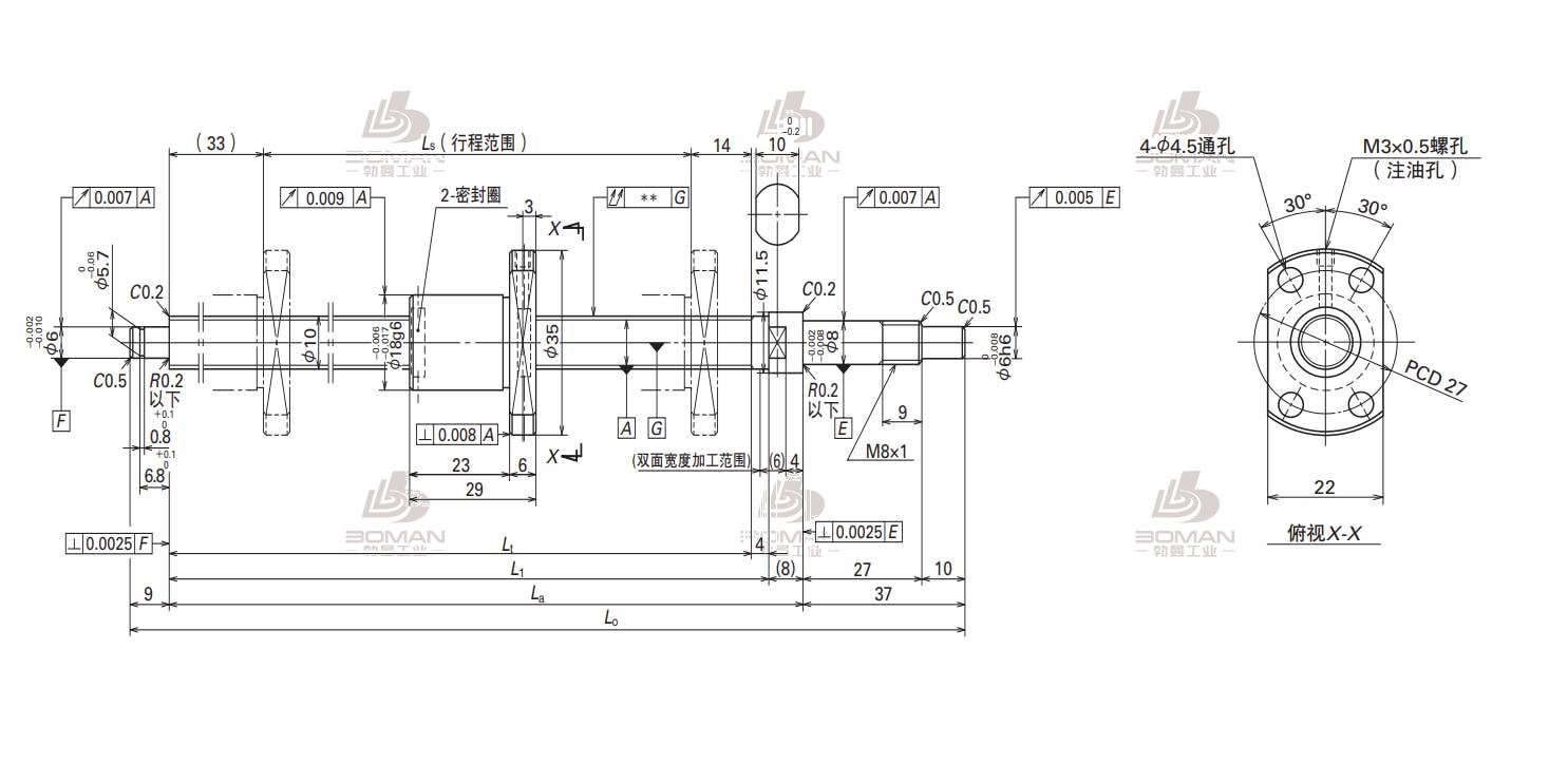 W1002KA-3PY-C3Z2-KA不锈钢丝杠