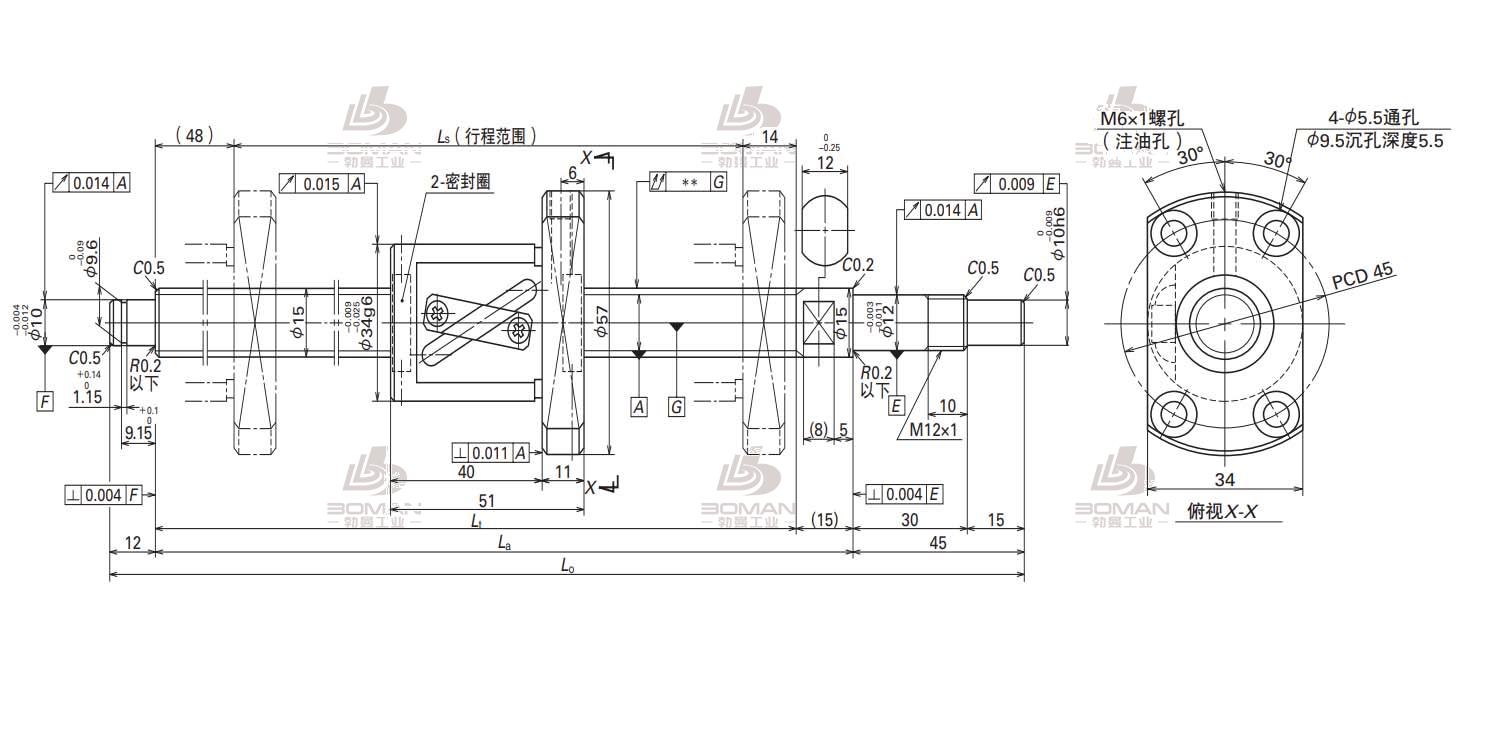 W1504KA-3P-C5Z10-KA不锈钢丝杠