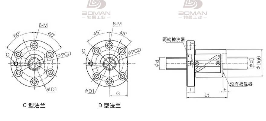 KURODA GR4005ES-CAPR 黑田丝杆替换尺寸图片