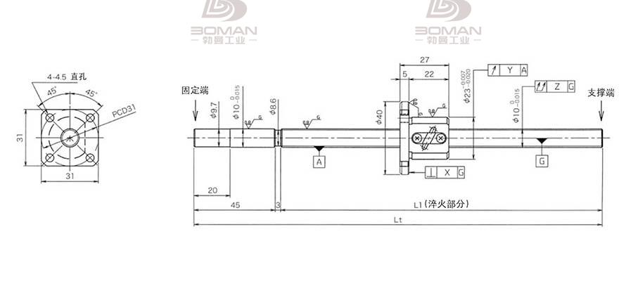 KURODA GG1002DS-EANR-0250A 黑田滚珠丝杆官网