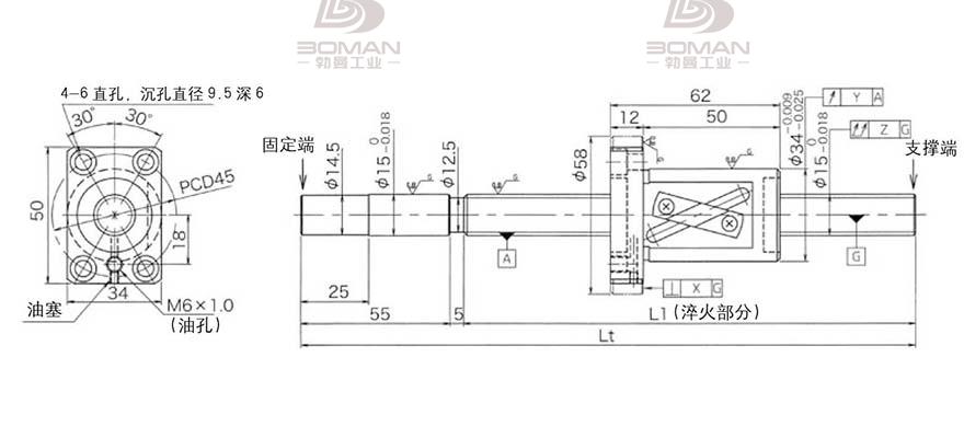 KURODA GG1520AS-BALR-0600A 日本黑田丝杆gk系列