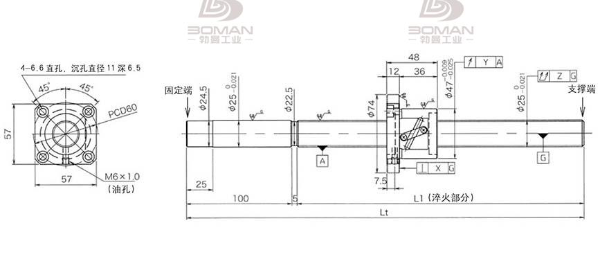 KURODA GG2505DS-AALR-1000A 日本黑田精工丝杠钢珠安装方法