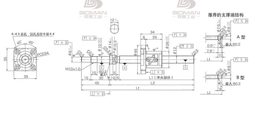 KURODA GP122FDS-AAPR-0400B-C3S 黑田丝杠擦洗器材料