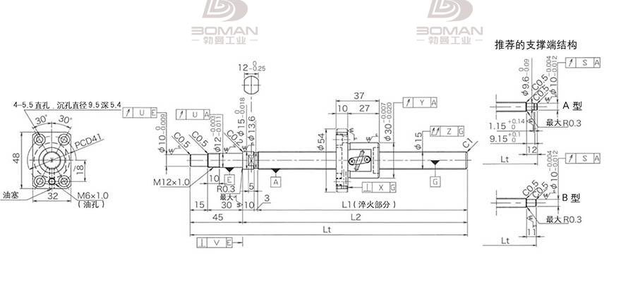 KURODA GP1502DS-BAPR-0300B-C3F hcnc黑田精工丝杆代理