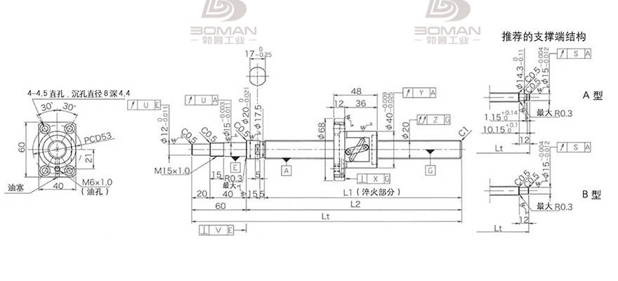 KURODA GP2005DS-BALR-0605B-C3F 黑田滚珠丝杆作用
