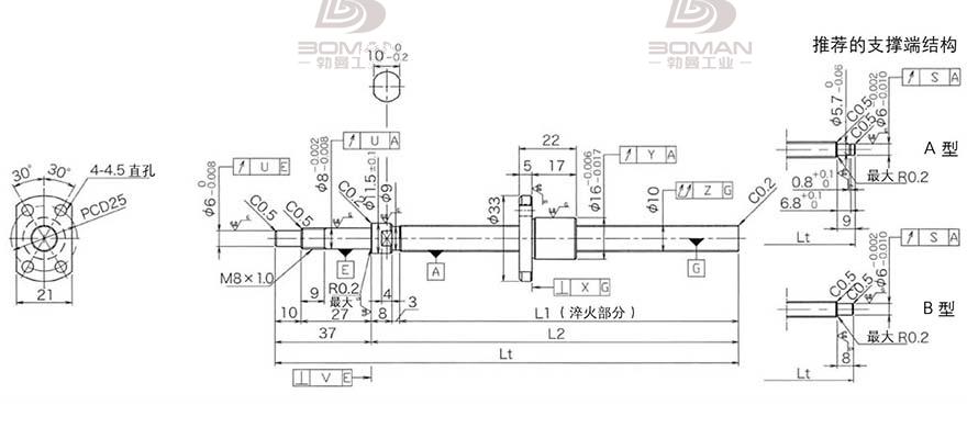 KURODA DP1002JS-HDNR-0220B-C3F 黑田精工滚珠丝杆滑台