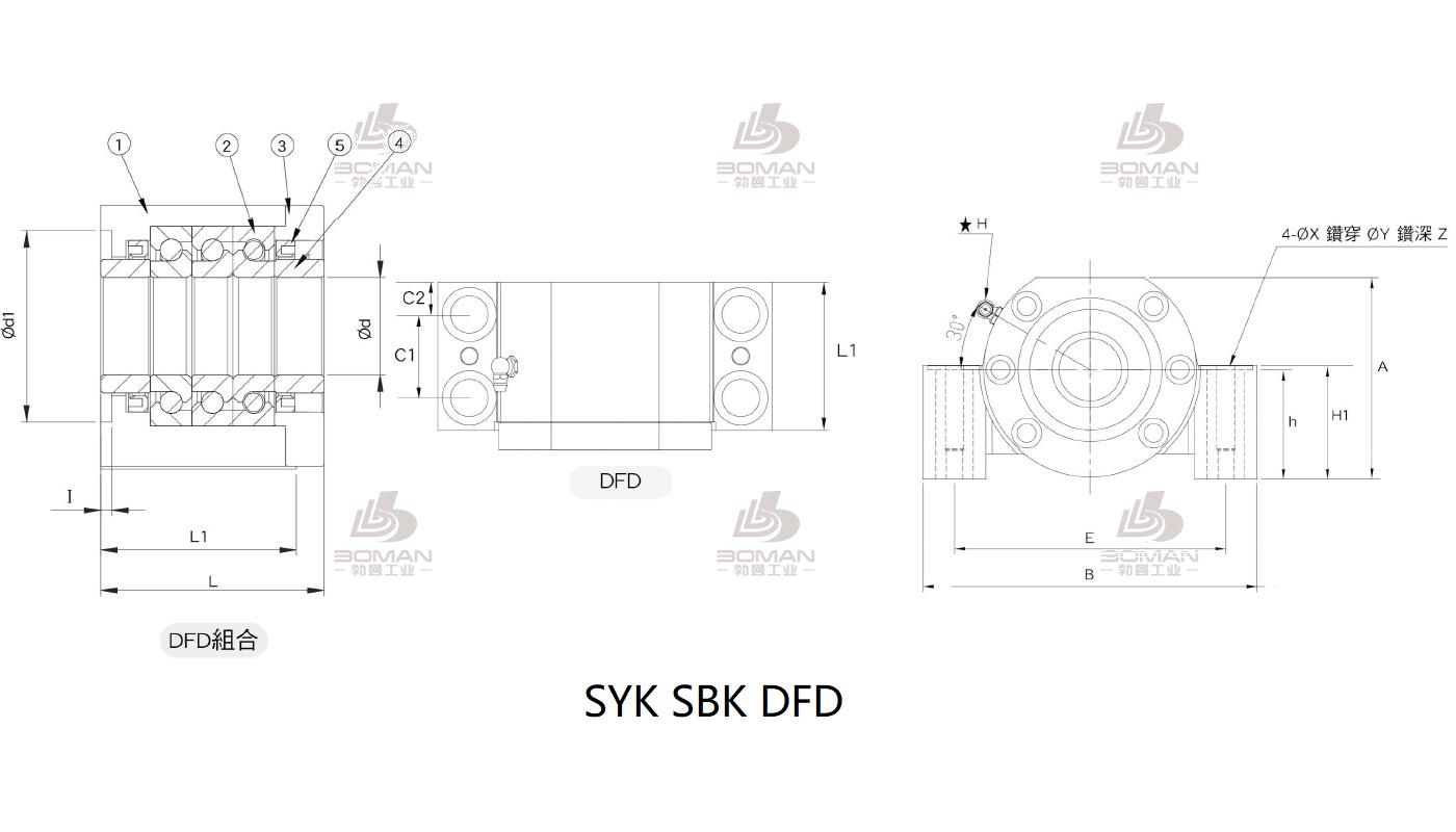 SYK MBK17DF-G syk丝杆固定端和支撑端