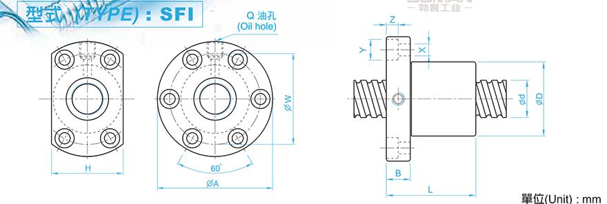 TBI SFI02005-4 tbi滚珠丝杆3d模型