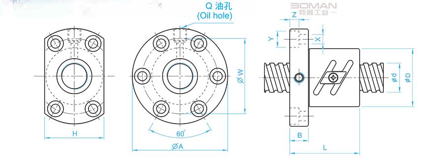 TBI SFT02510-2.5 tbi滚珠丝杆螺母安装方法