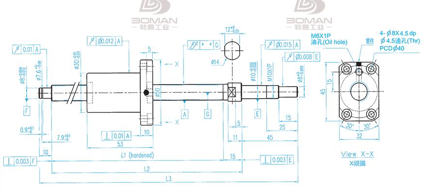 TBI XSVR01210B1DGC5-230-P1 tbi精密滚珠丝杆