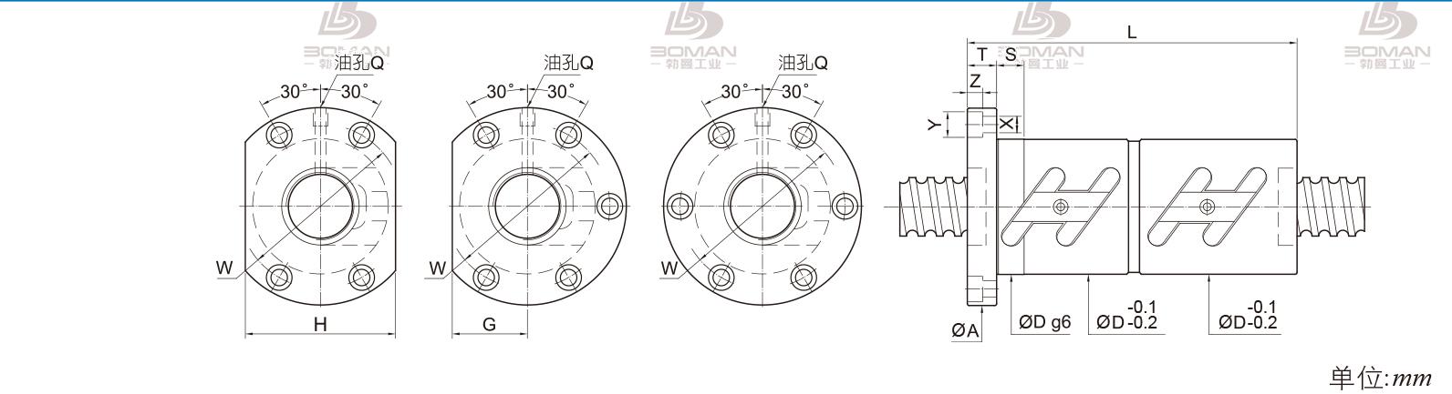 PMI FDWC3612 精密pmi丝杆