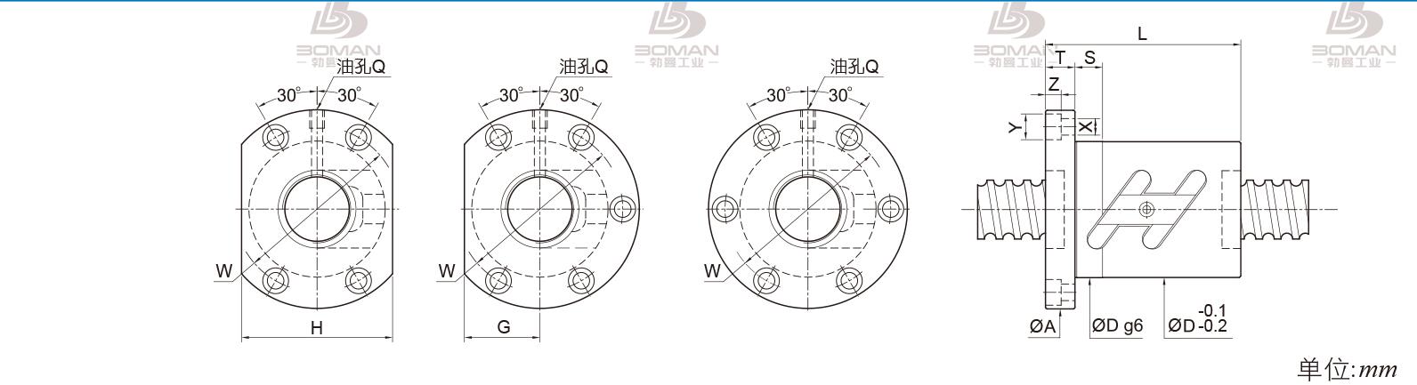 PMI FSWC4012 pmi中空丝杆