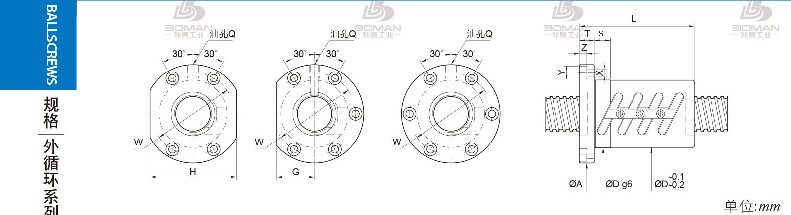 PMI FOWC2504-5 精密pmi丝杆批发