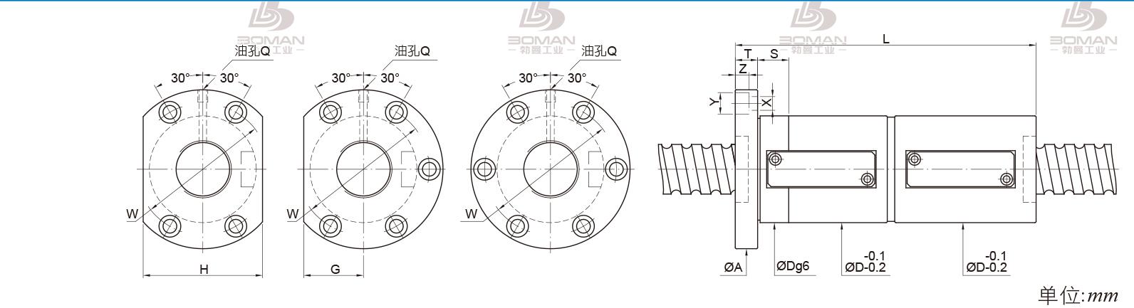 PMI FDWE3216-1.5 pmi丝杆R28-12T4