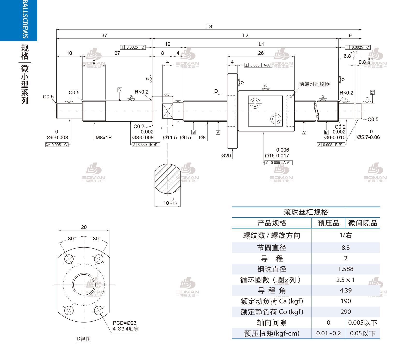 PMI FSM0802-C3-1R-0138 pmi丝杆型号1632什么意思