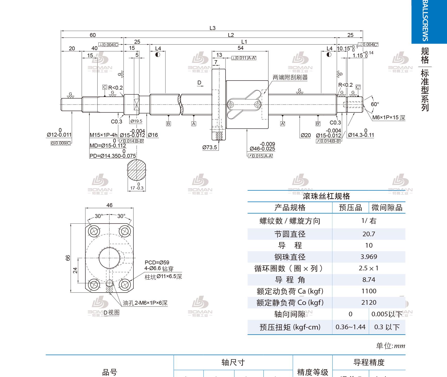 PMI 1R20-10B1-1FSWC-289-399-0.018 pmi是什么牌子的丝杆