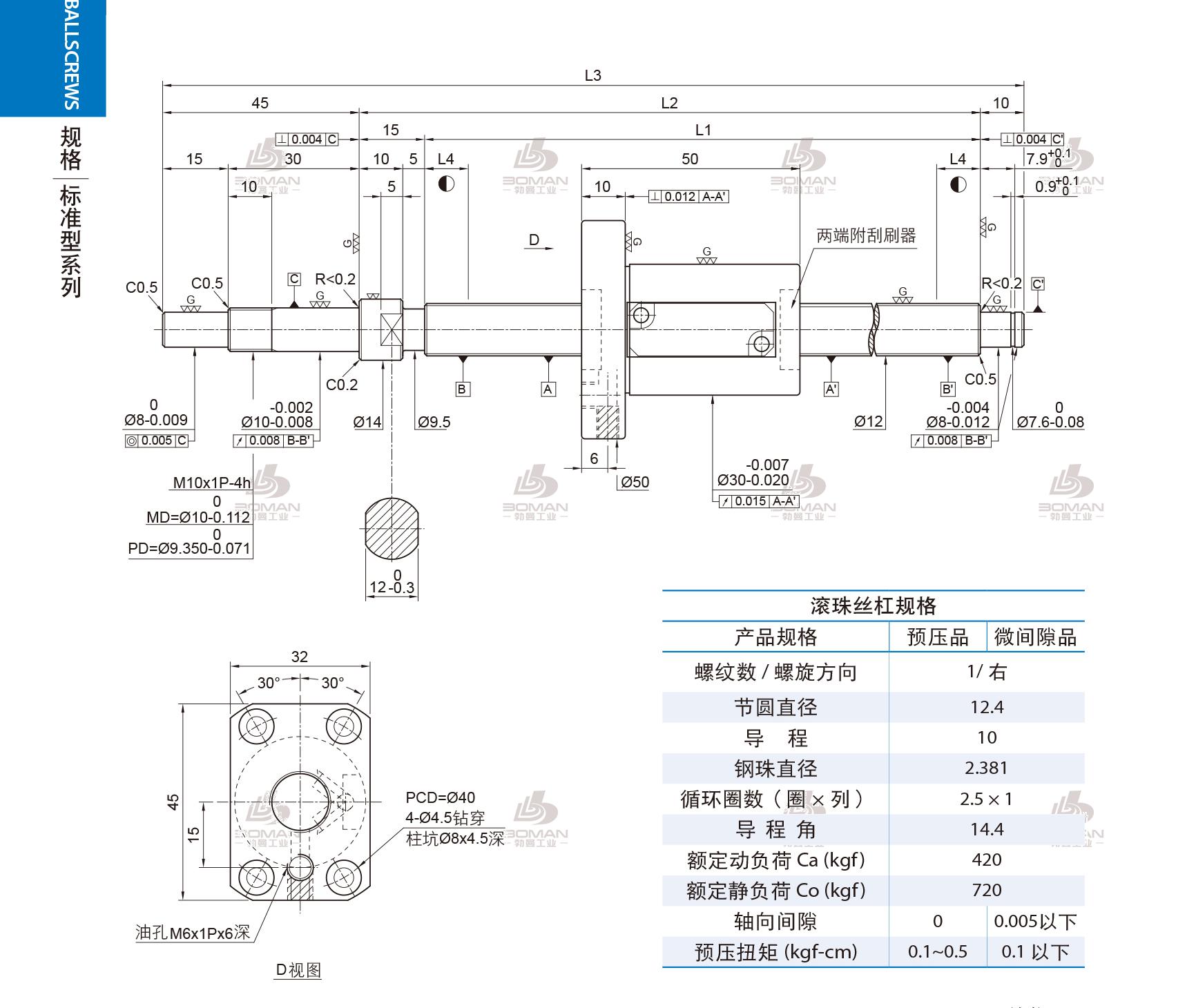 PMI 1R12-10B1-1FSWE-160-230-0.008 tbi比pmi哪个丝杠好