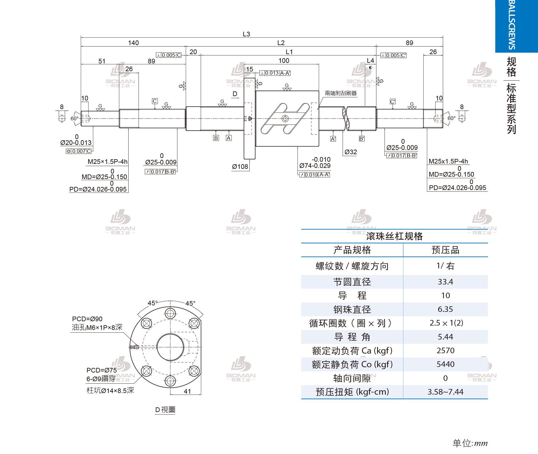 PMI 1R32-10B1-1FOWC-680-929-0.018 pmi丝杠那个国家品牌