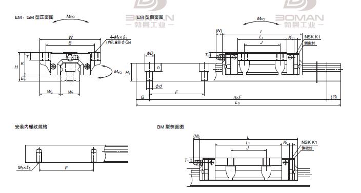 NSK VH45GM-VH-GM滑块