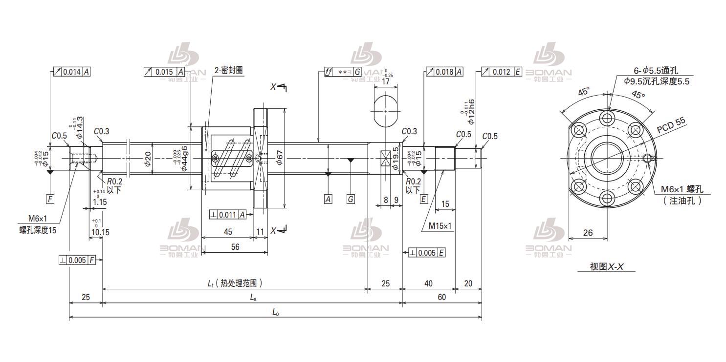 NSK W2005SA-2P-C5Z5-SA标准滚珠丝杠